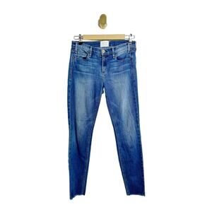 McGuire Newton Skinny Jean Raw Hem Oceana Dark Wash Denim Size 27